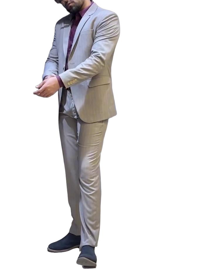Exclusive Grey 2 Pc Suit
