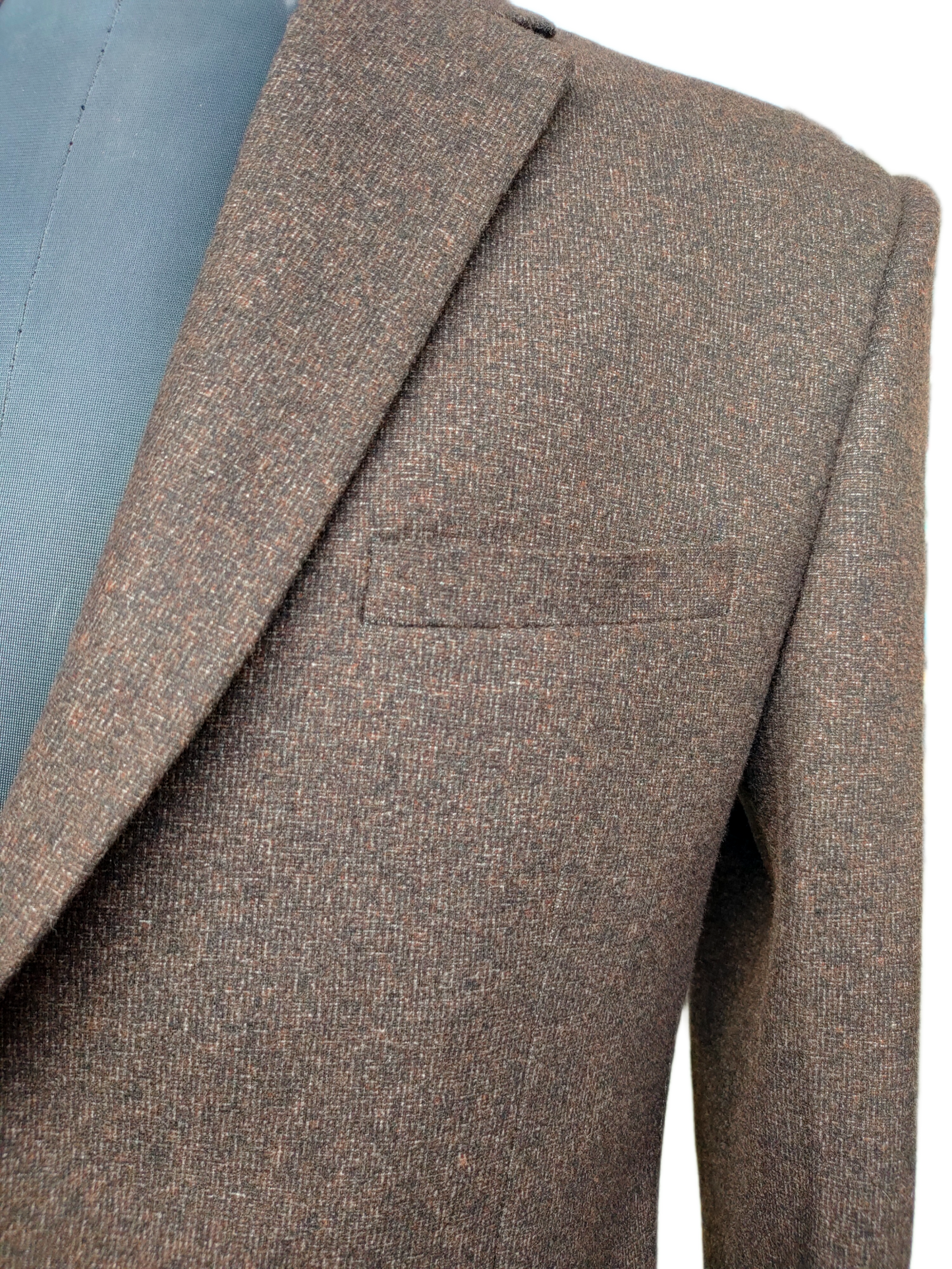 Refined Tweed Brown Melange Blazer