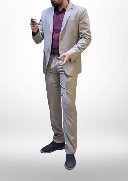 Exclusive Grey 2 Pc Suit