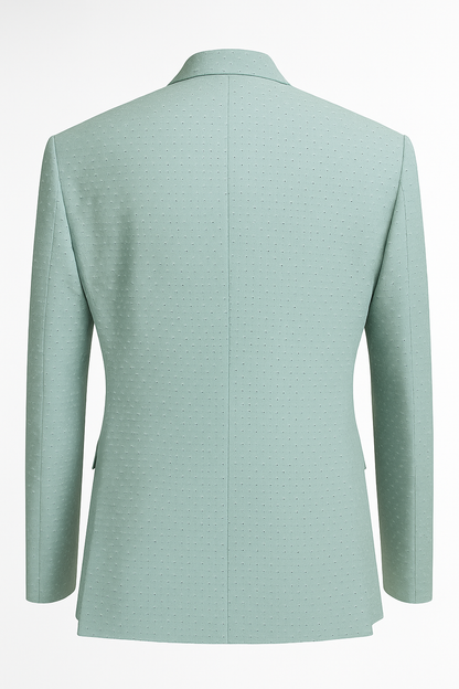Stylish Aqua Light Green Blazer with sophisticated texture