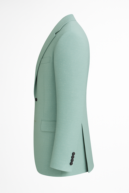 Stylish Aqua Light Green Blazer with sophisticated texture
