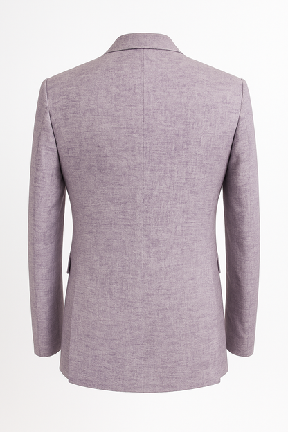 Contemporary textured Lavender White Blazer