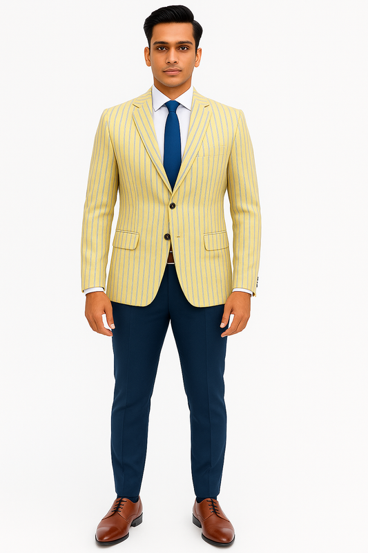 Classic Stripe Buttermilk Blazer