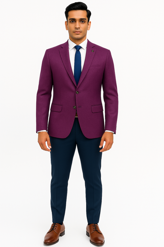 Premium textured Magenta Blazer