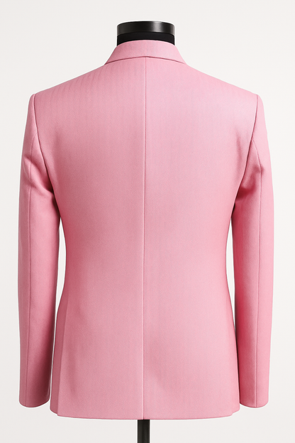 Aesthetic Textured Classic Pink Blazer