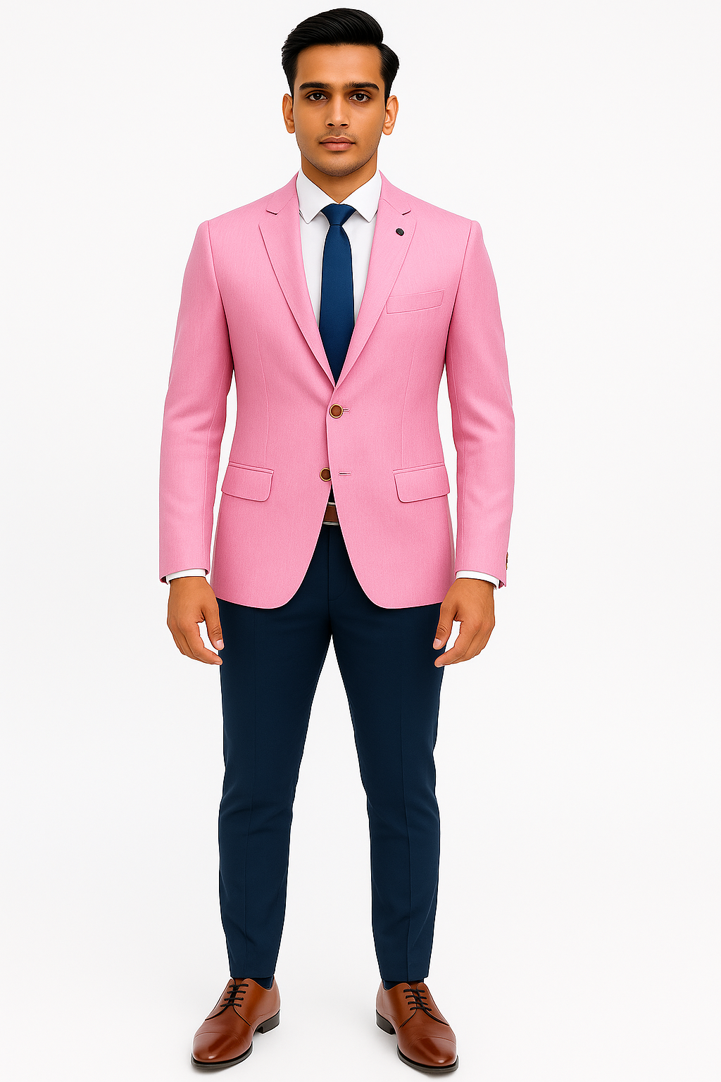 Aesthetic Textured Classic Pink Blazer