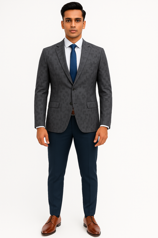 Elegant Urban Designer Textured Blazer