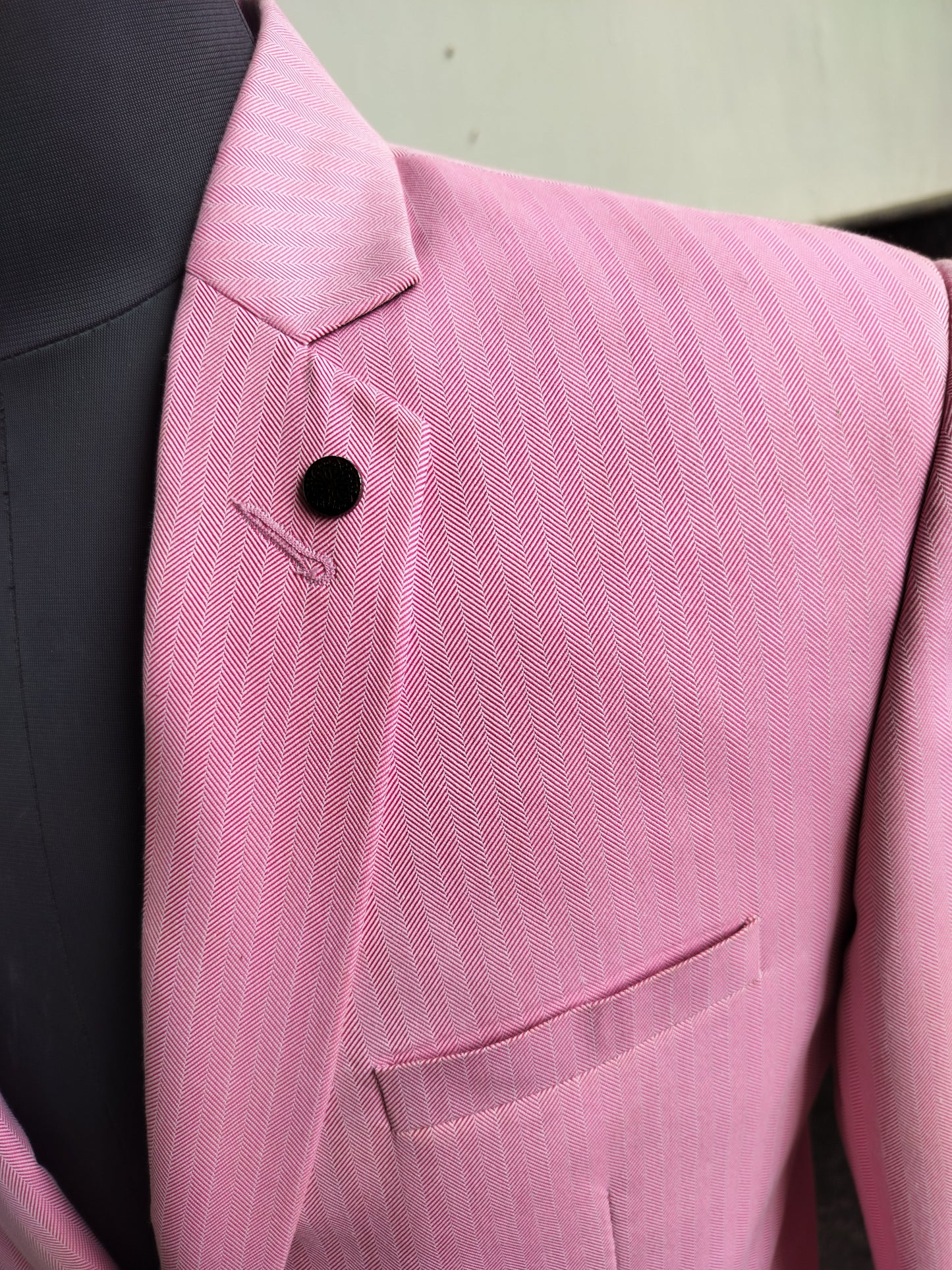 Aesthetic Textured Classic Pink Blazer