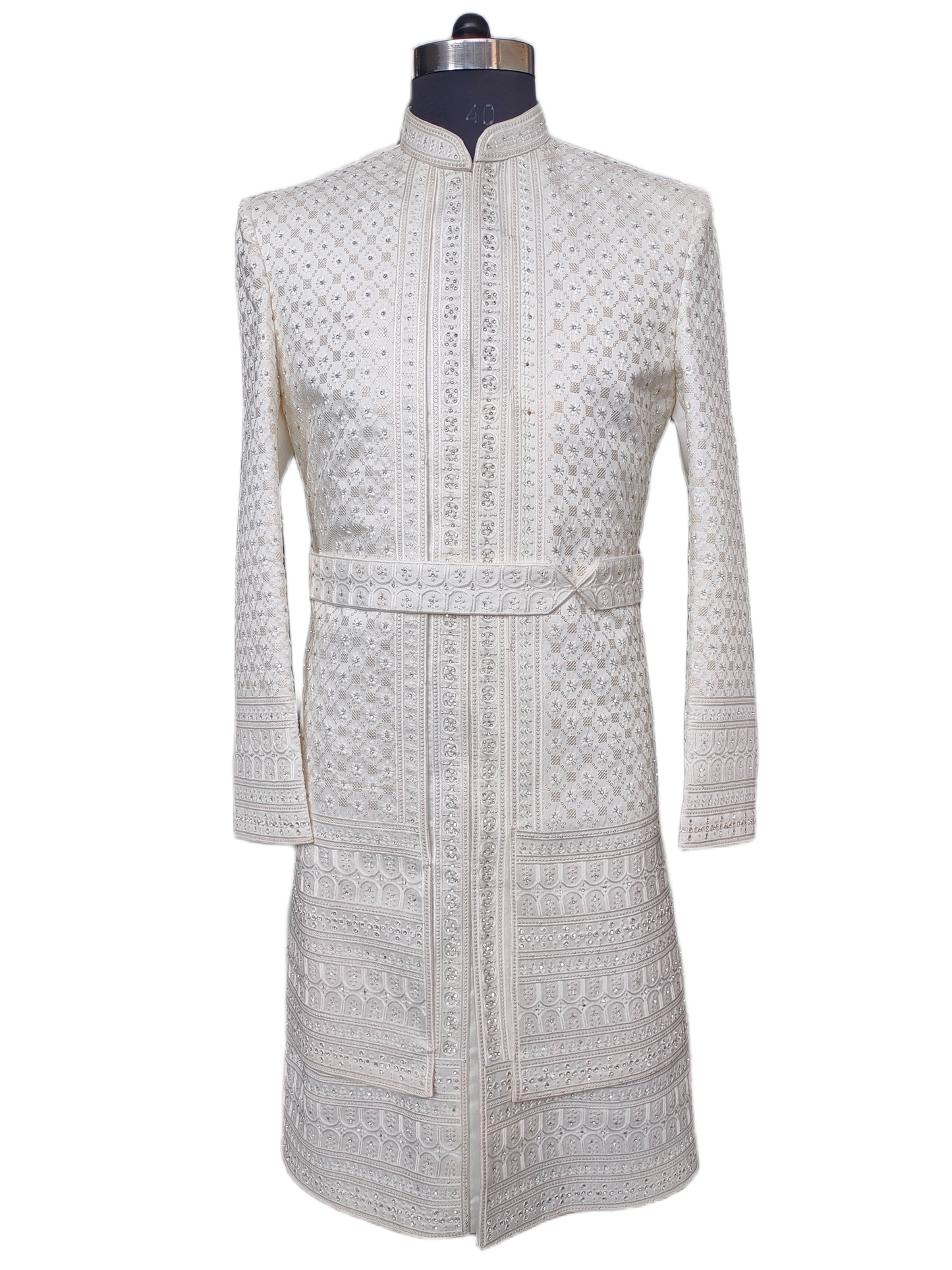 Majestic Designer White Sherwani