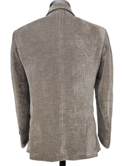 Exquisite Corduroy Taupe Green Blazer