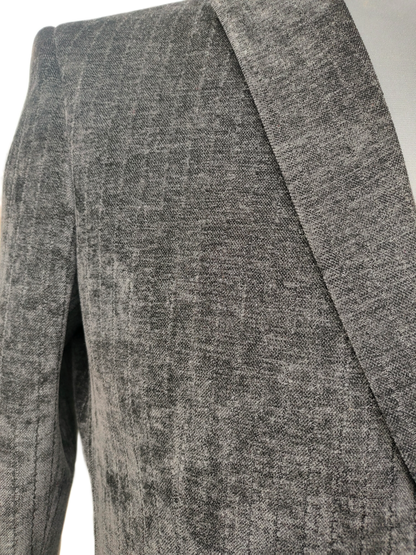 Exquisite Corduroy Black Blazer