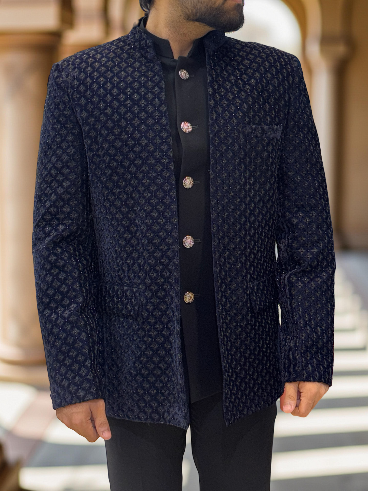 Ethnic Designer 3 Layers Open Bandhgala