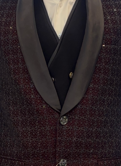 Ethnic Designer 2 Pc Suit Dark Maroon