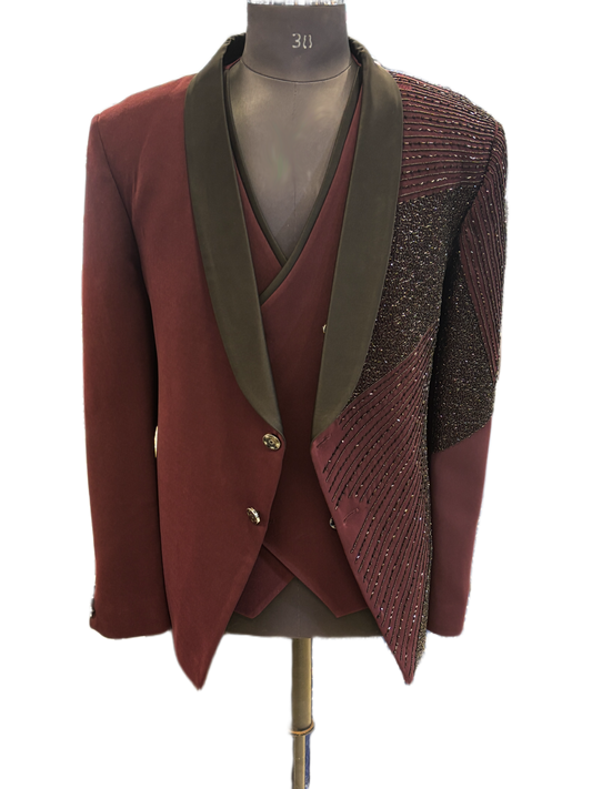 Ethnic Designer 2 Pc Suit Maroon