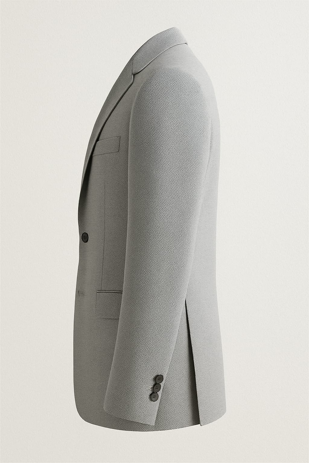Elegant White Black Textured Blazer