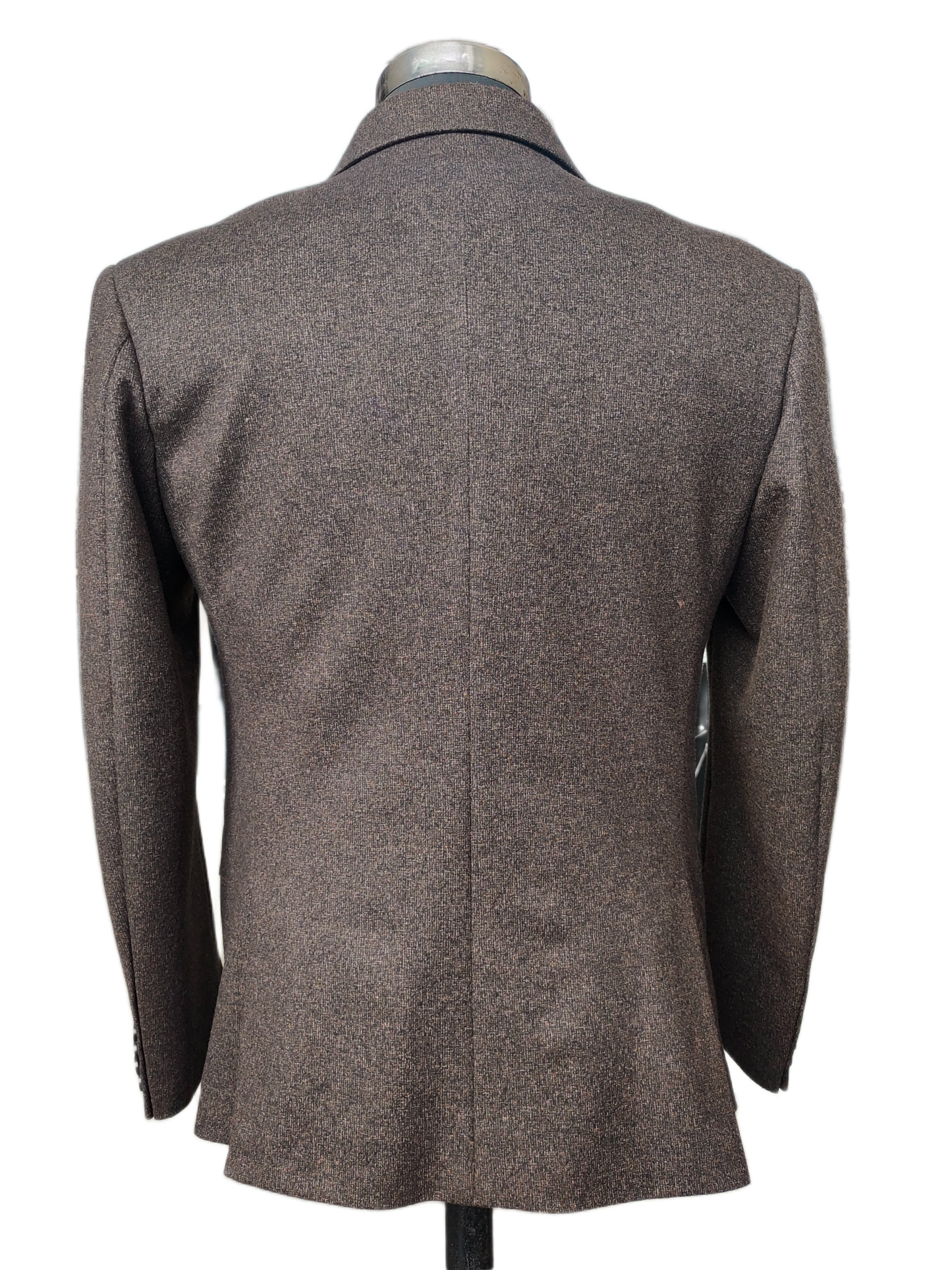 Refined Tweed Brown Melange Blazer