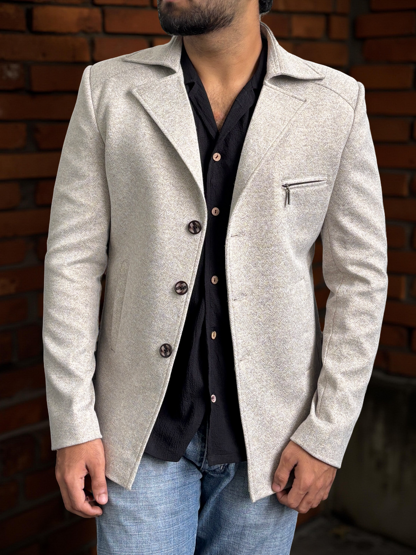 Designer Shacket Blazer with zip pocket