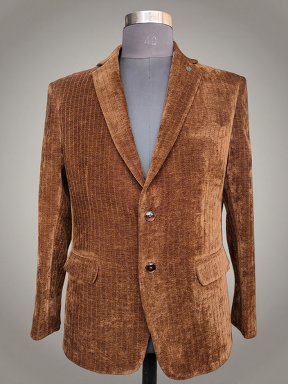 Exquisite Corduroy Brown Blazer