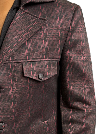 Designer Urban Maroon Blazer with multi-pockets