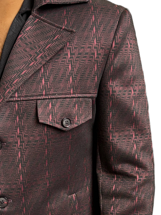 Designer Urban Maroon Blazer with multi-pockets