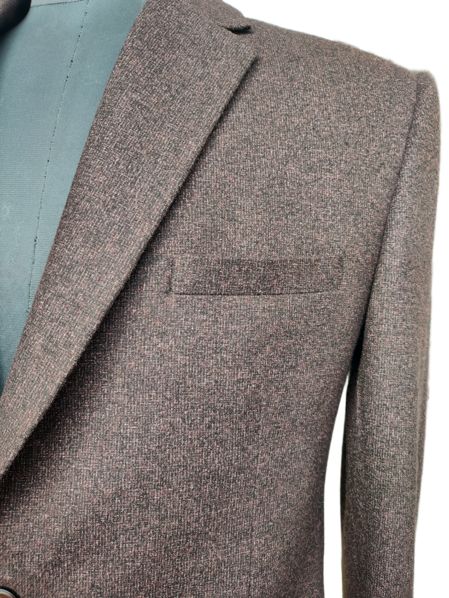 Refined Tweed Burgundy Melange Blazer