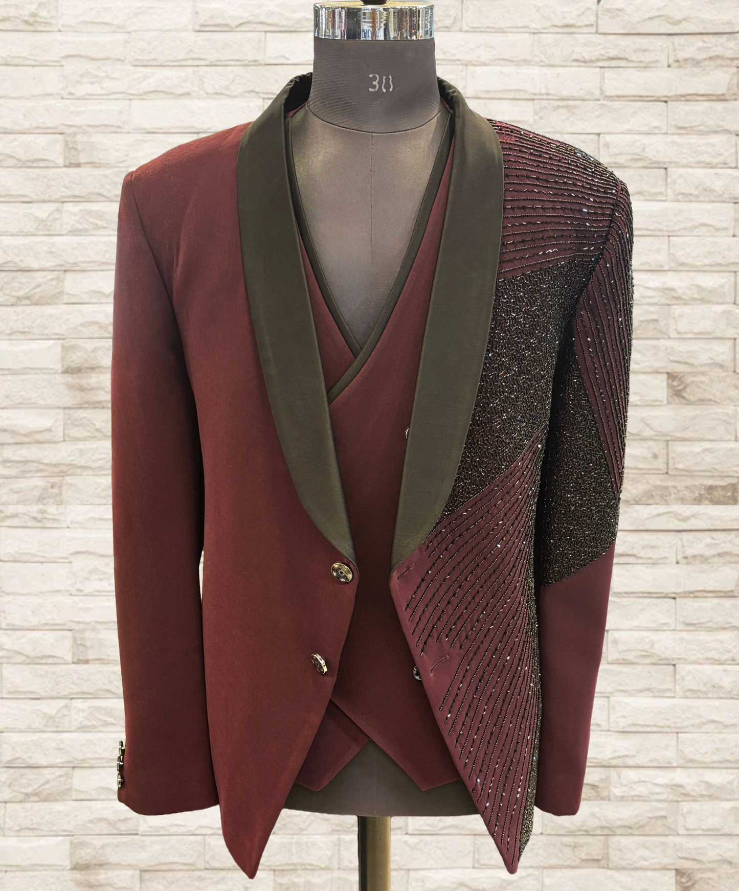 Ethnic Designer 2 Pc Suit Maroon
